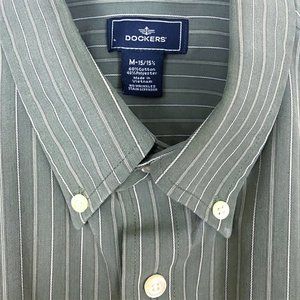 Dockers striped long sleeve button down shirt Medium spring